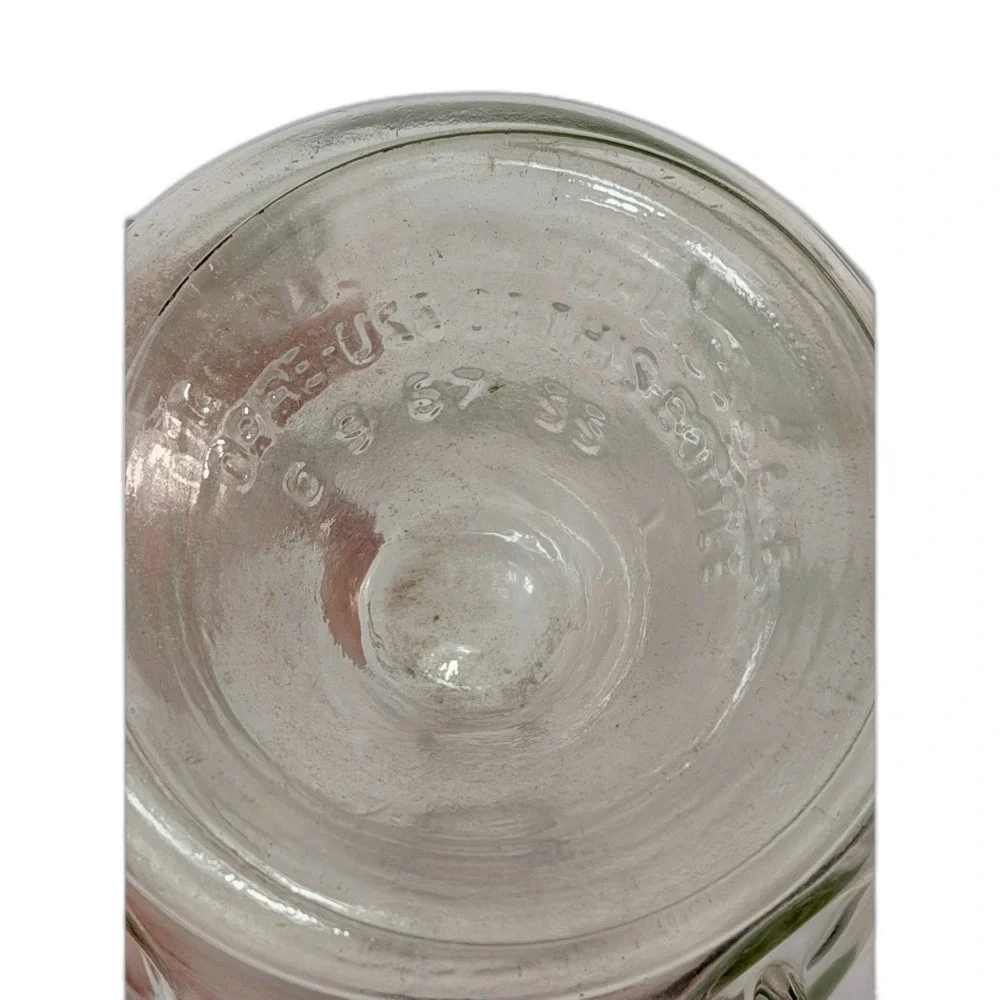 VTG Handblown Glass Decanter Cork Stopper Grecian Foil Dimpled Odyssey Clear